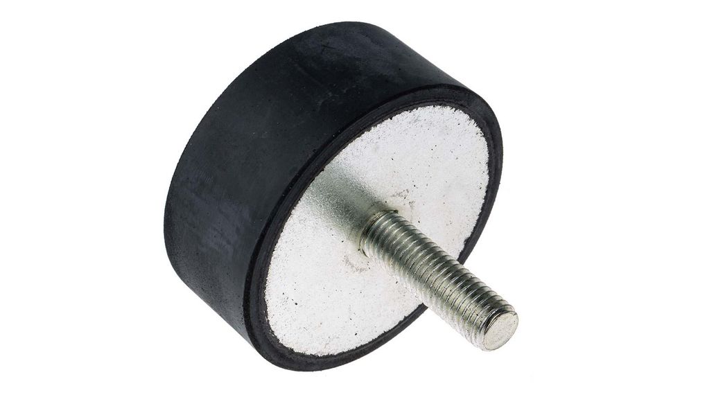 Anti-Vibration Mount, 534.6kg, M12, Rubber